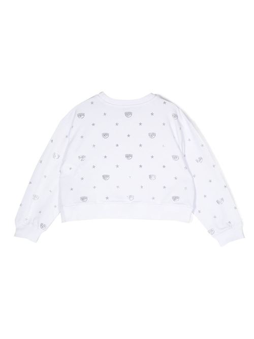 Felpa bambina con occhietti con brillantini Chiara Ferragni Kids | 59A60610050099